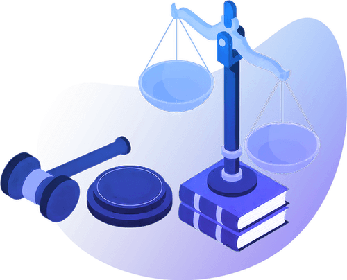 Illustration of elements symbolizing legal requirements