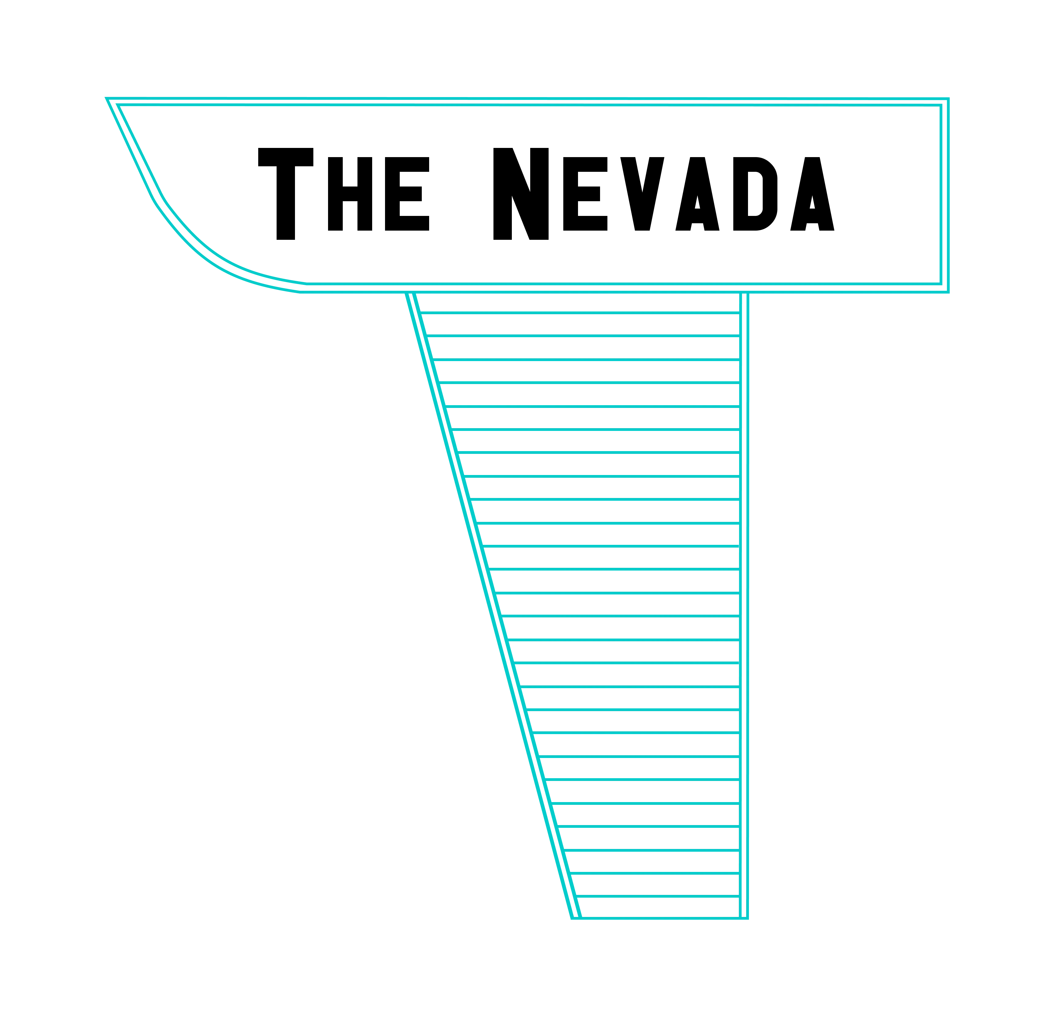 Graphic illustration of The Nevada Hotel's historic sign in York Beach, Maine.