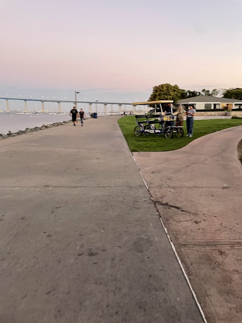 Biking along the Bayshore Bikeway
