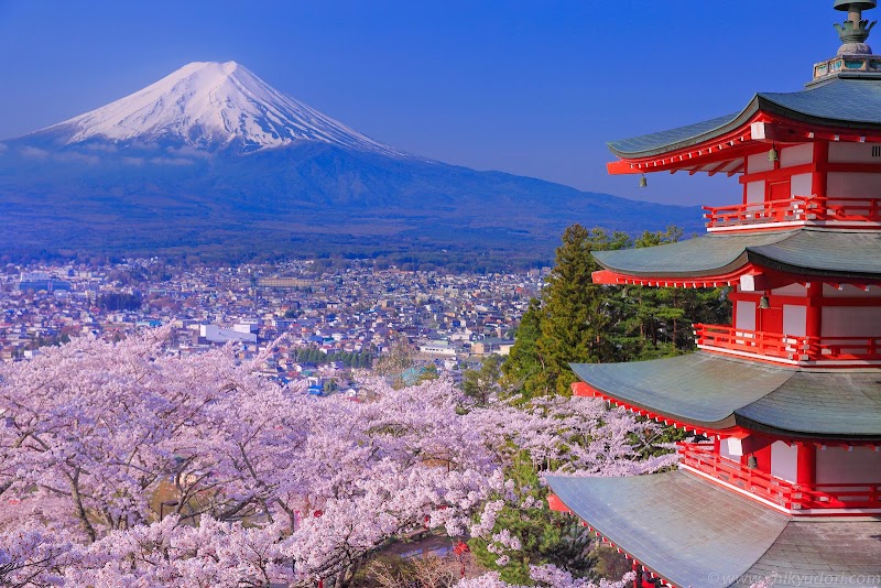 Chureito Pagoda at Arakurayama Sengen Park - Fujiyoshida - Japan - booked ai