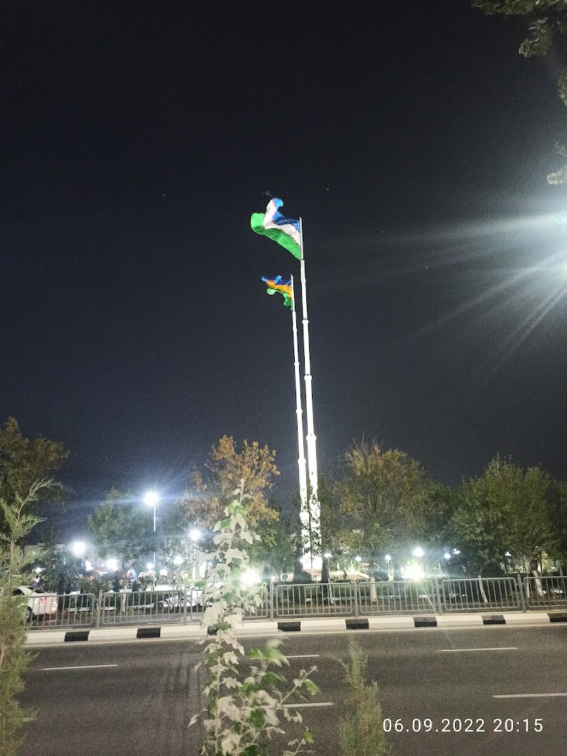 Flagpole with Flags of Uzbekistan and Karakalpakstan - Nukus - Uzbekistan - booked ai