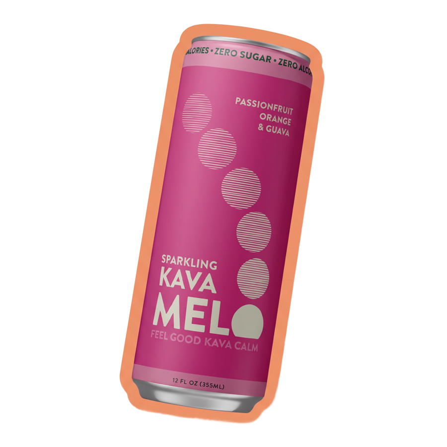 Melo passionfruit orange guava can sticker
