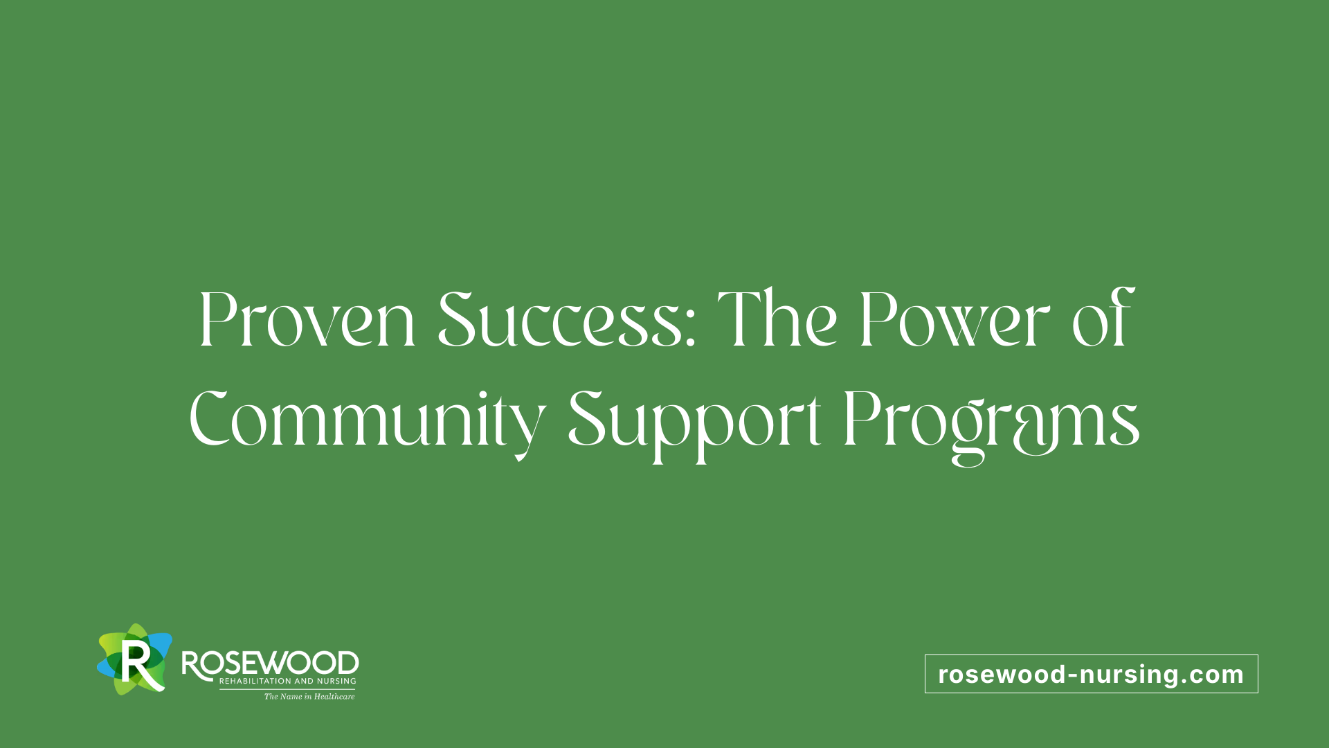Proven Success: The Power of Community Support Programs