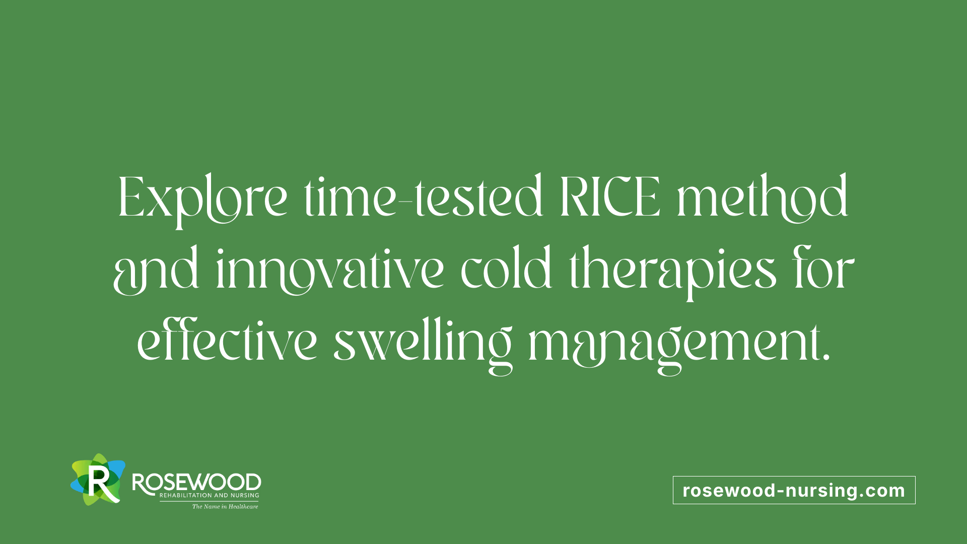 Explore time-tested RICE method and innovative cold therapies for effective swelling management.
