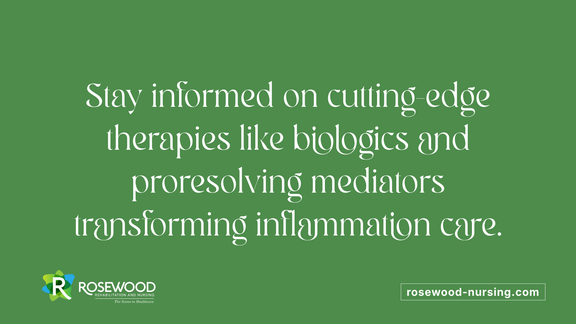 Stay informed on cutting-edge therapies like biologics and proresolving mediators transforming inflammation care.