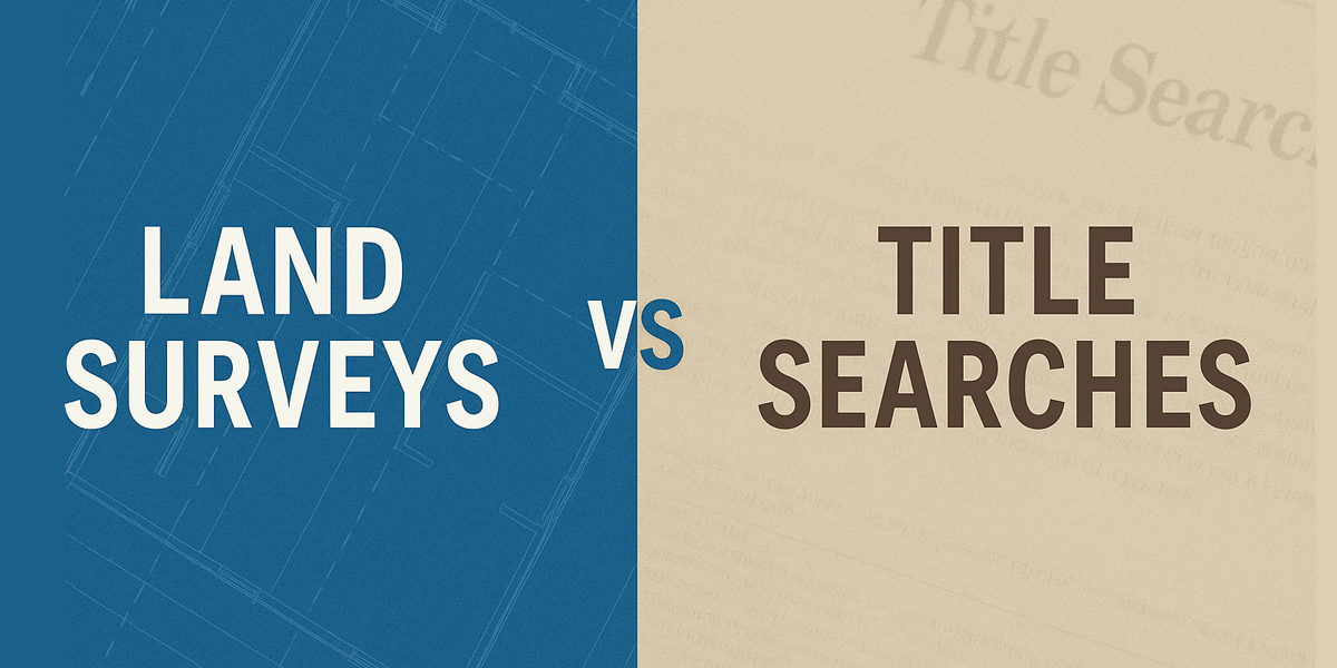 Land Surveys vs. Title Searches: When You Need Both (and How to Budget)