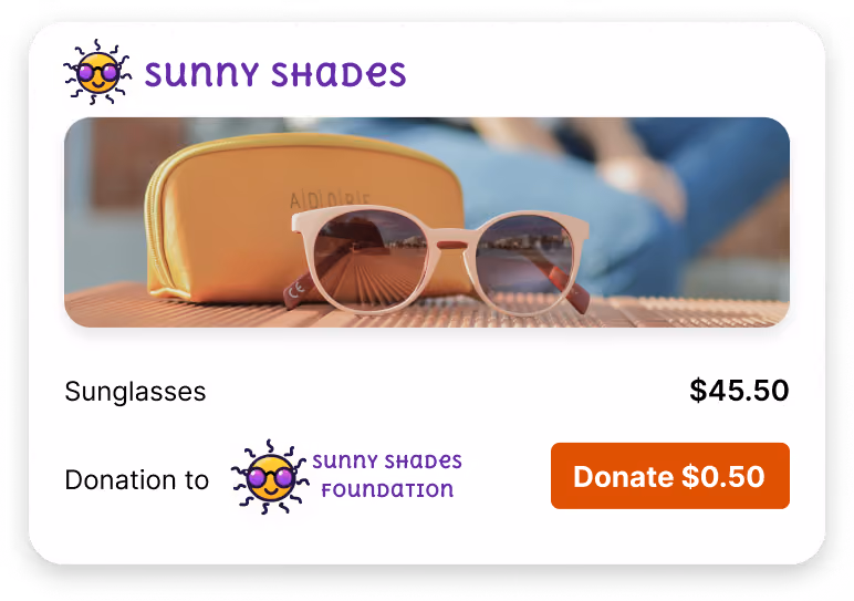 Example of a branded donation campaign using Change.