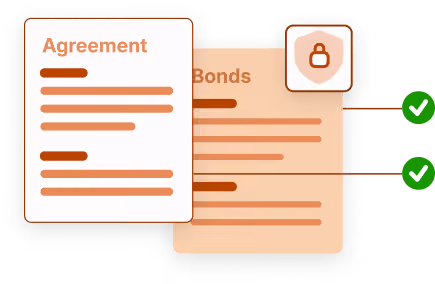 Image of a signed partnership agreement and bonds, necessary for compliance. 