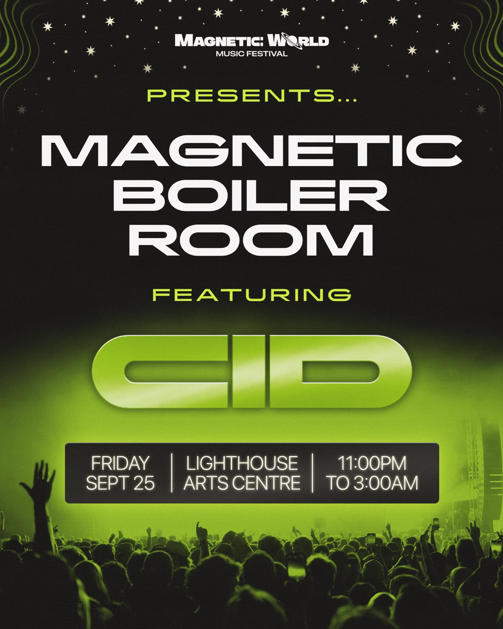 Magnetic Boiler Room featuring CID, Friday Sept 25, Lighthouse Arts Centre
