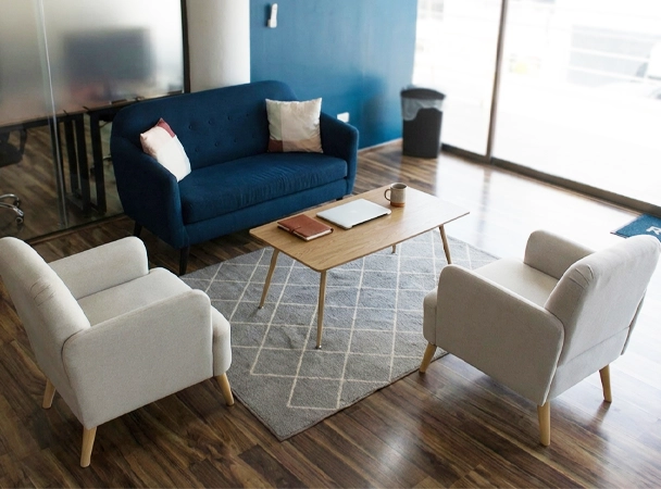 sala de espera en espacios de oficinas