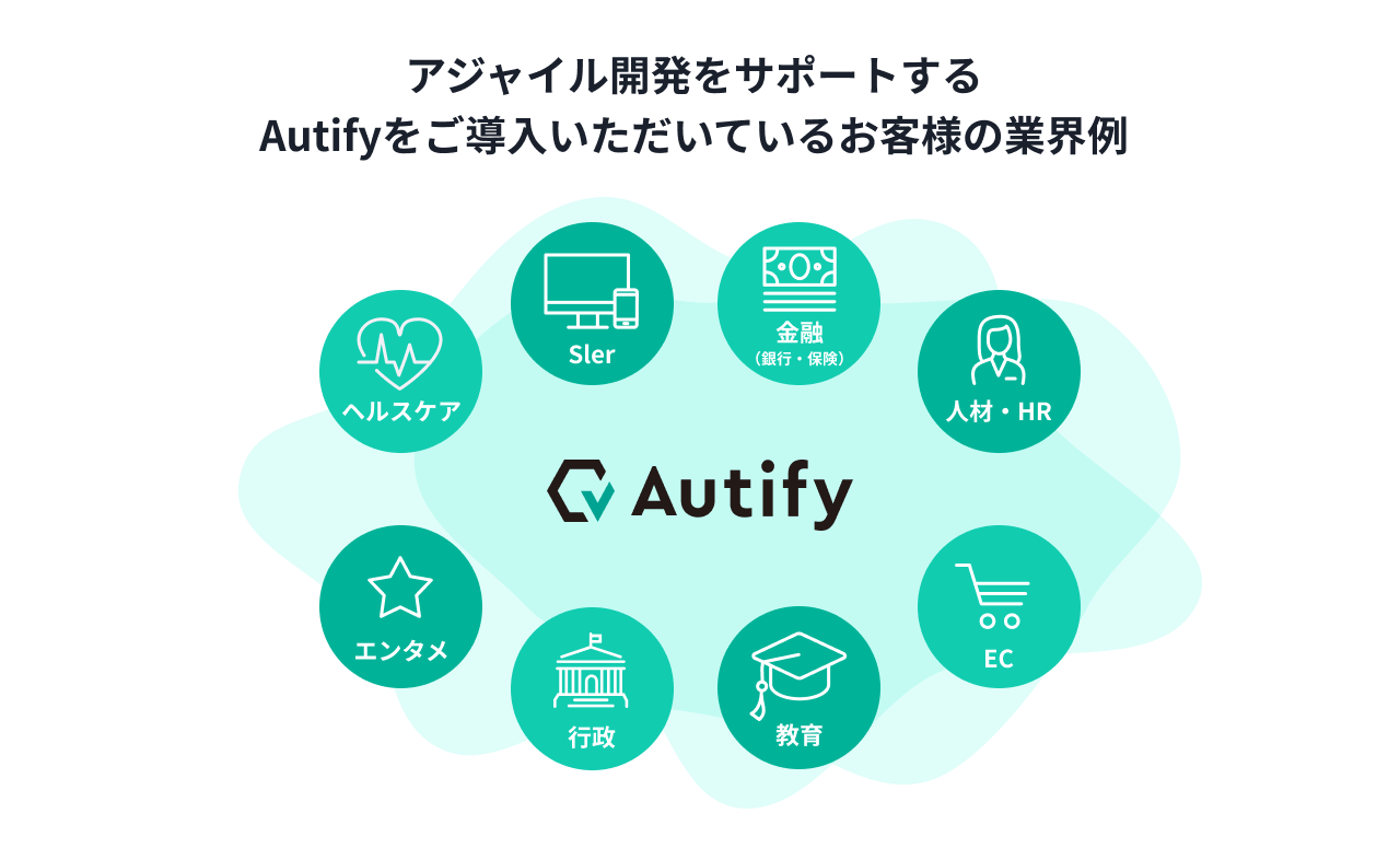 アジャイル開発をサポートするAutifyをご導入いただいているお客様の業界例