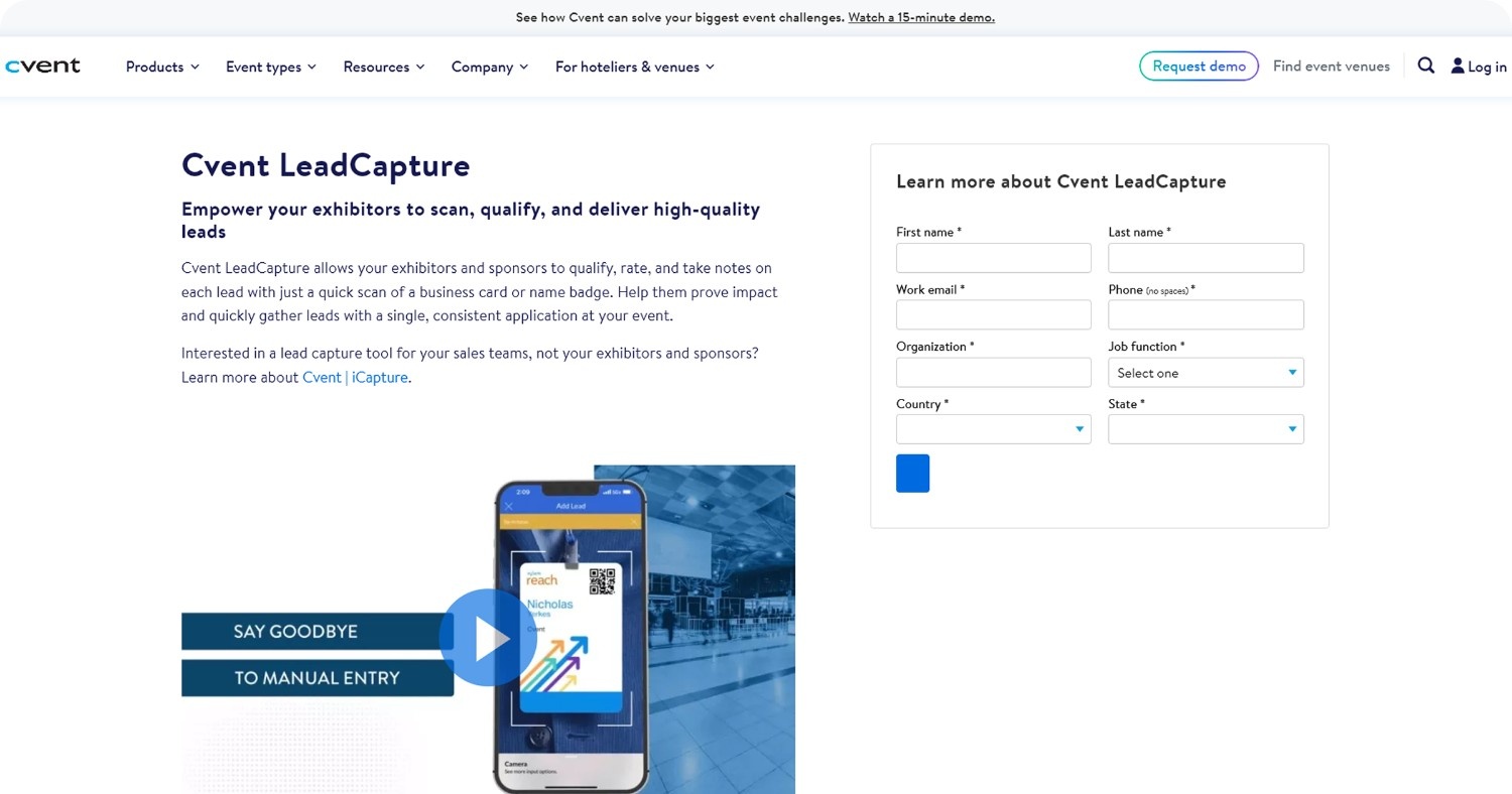 Cvent LeadCapture