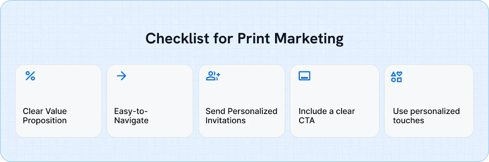 Checklist for Print Marketing:
