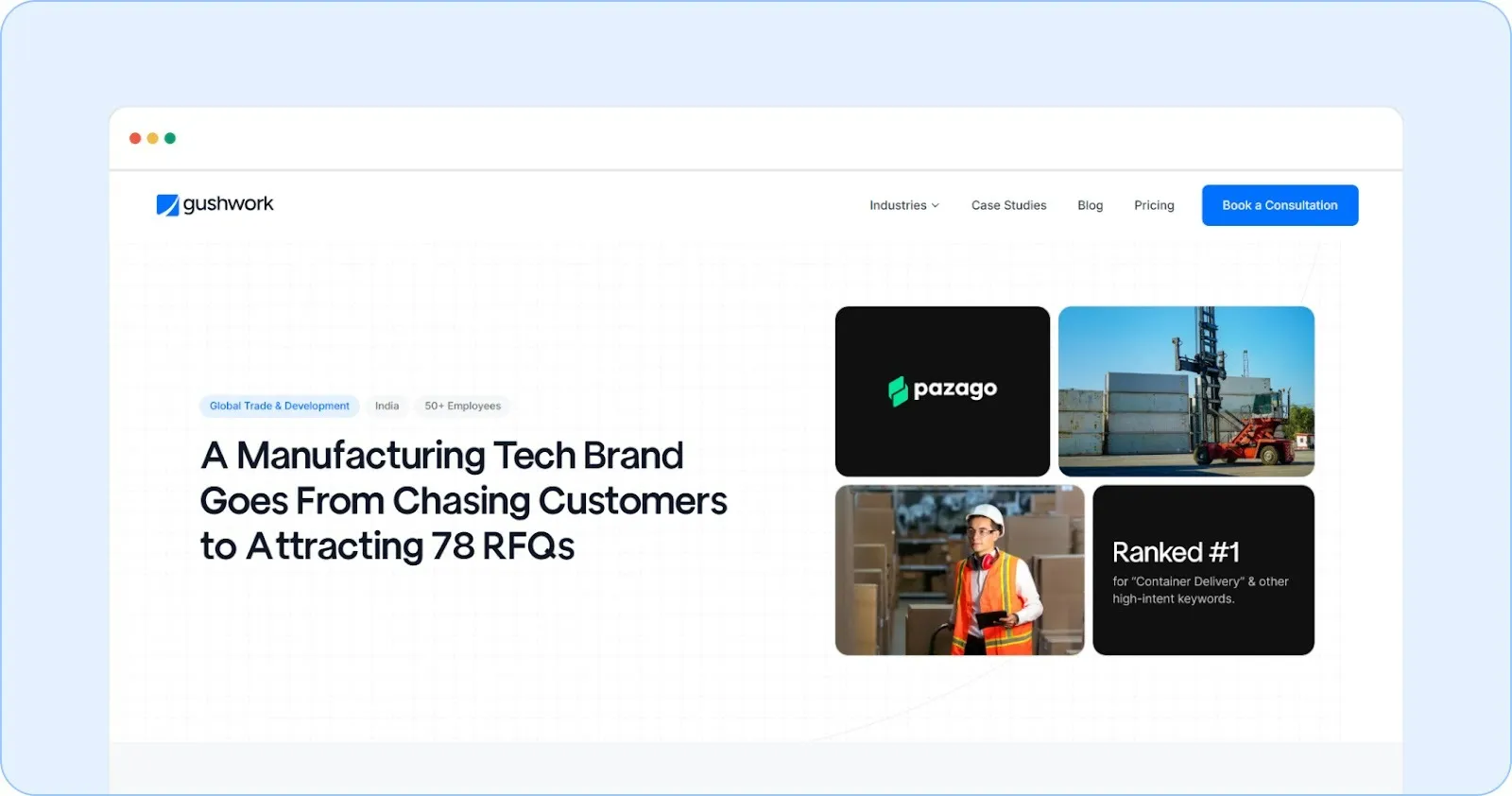 Case study For Manufacturing SEO