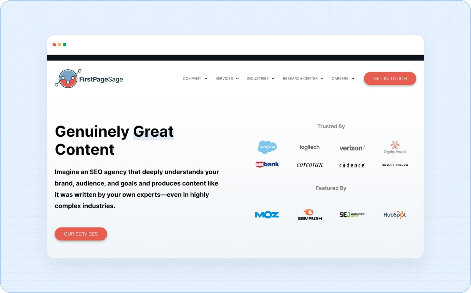 FirstpageSage for manufacturing