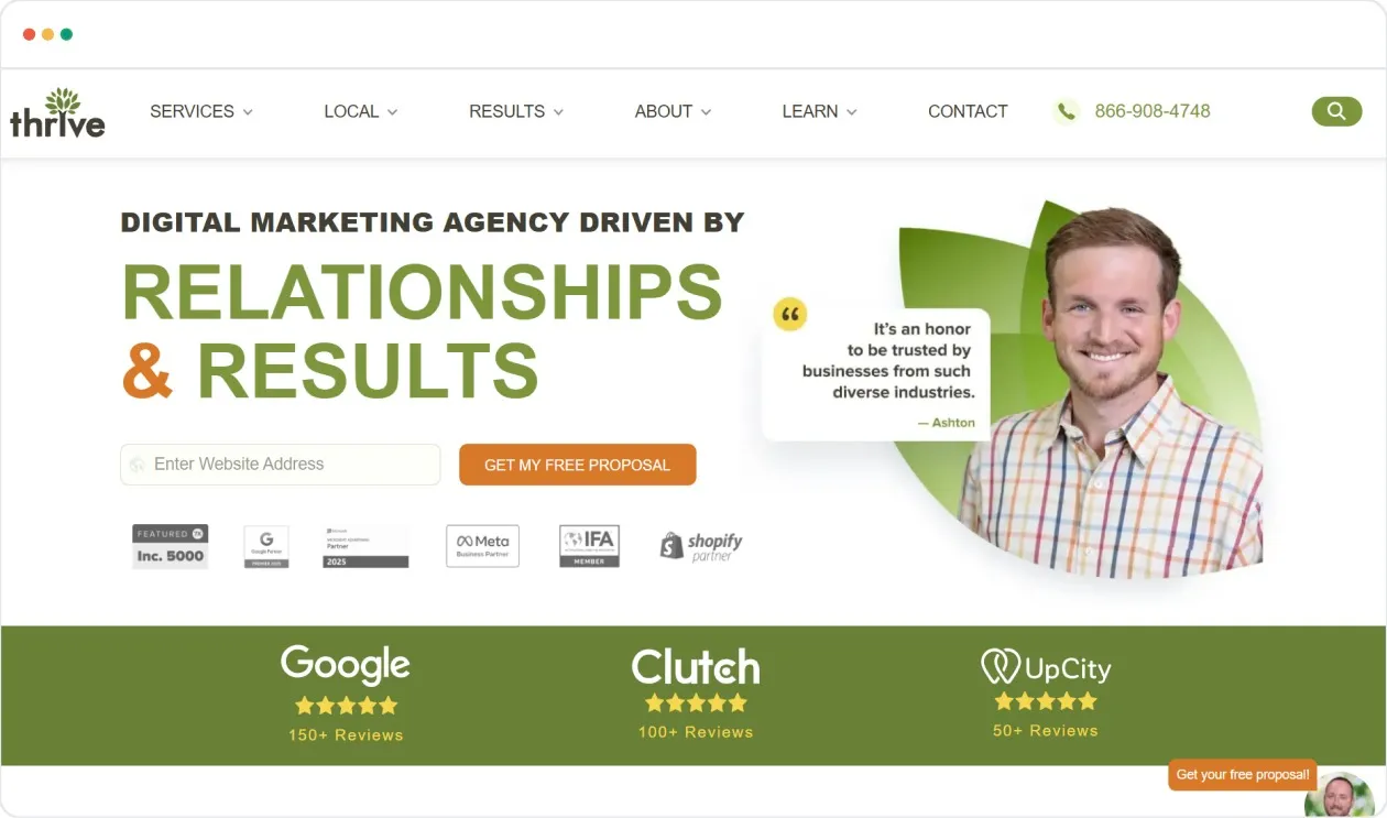 Thrive Agency for manufacturing SEO