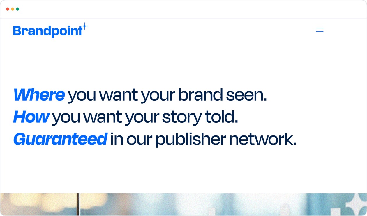 Brandpoint for manufacturing