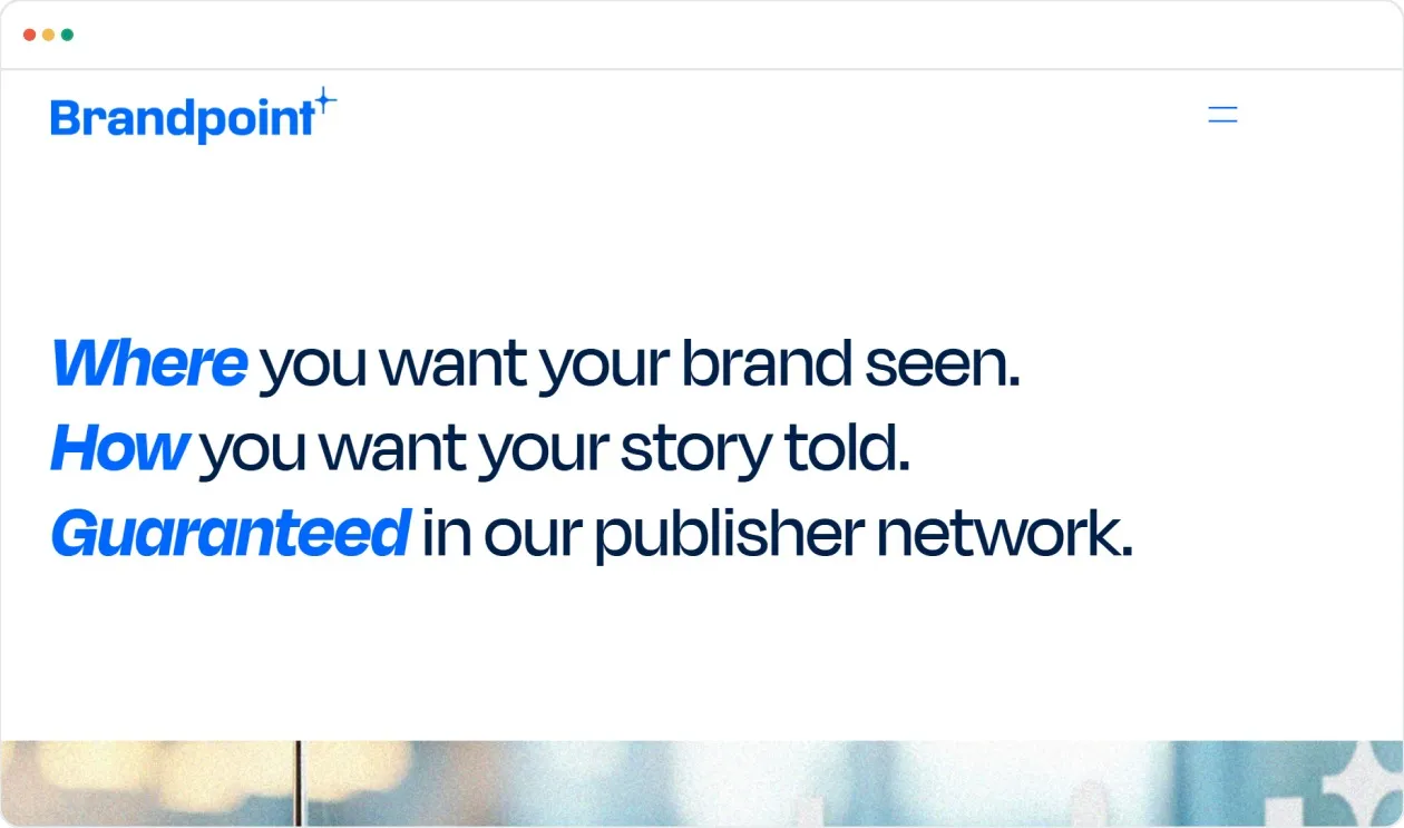 Brandpoint for manufacturing