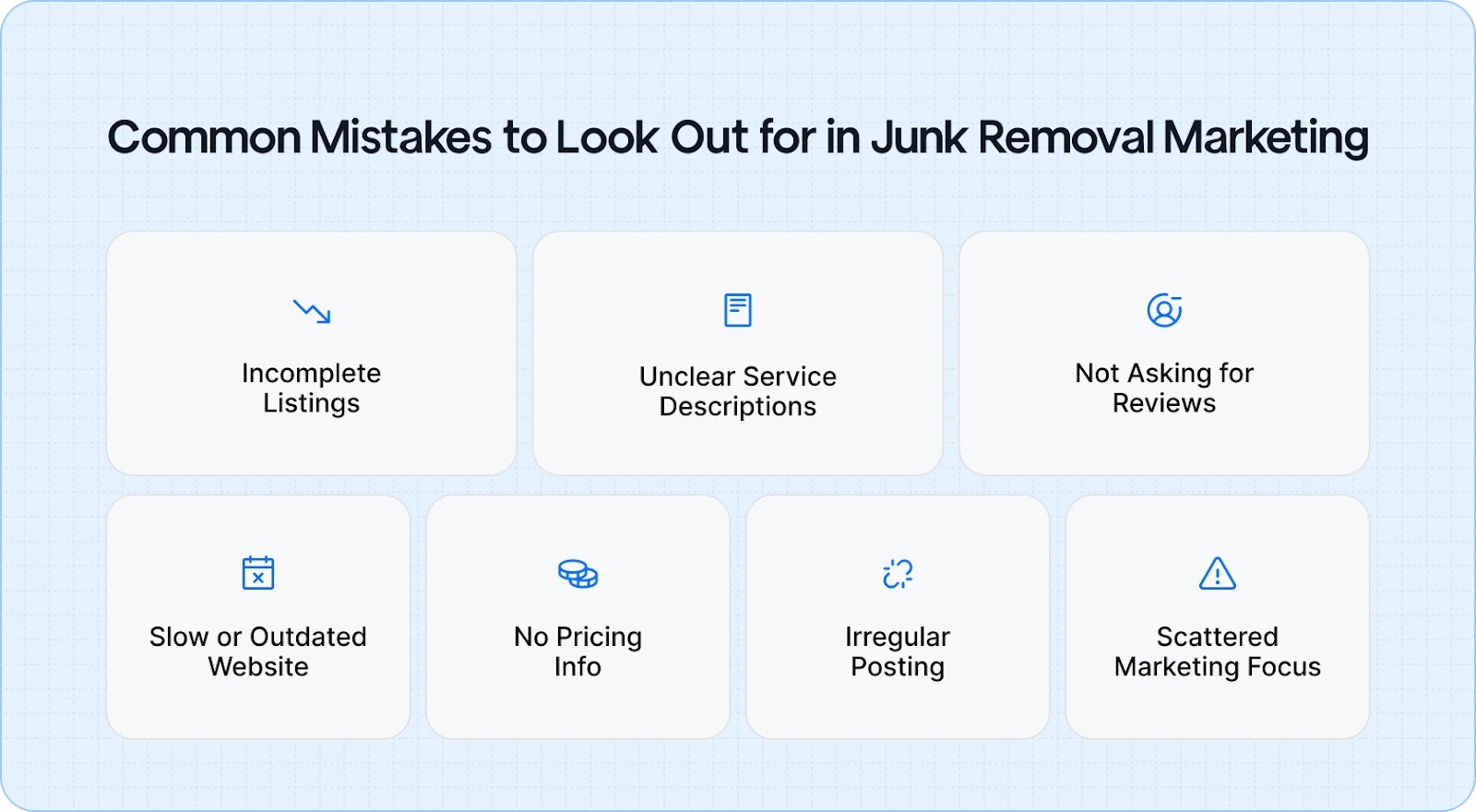 Common Mistakes to Look Out for in Junk Removal Marketing