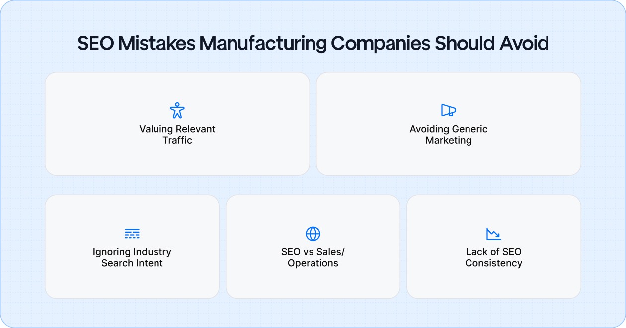 Common SEO Mistakes Manufacturing Companies Should Avoid