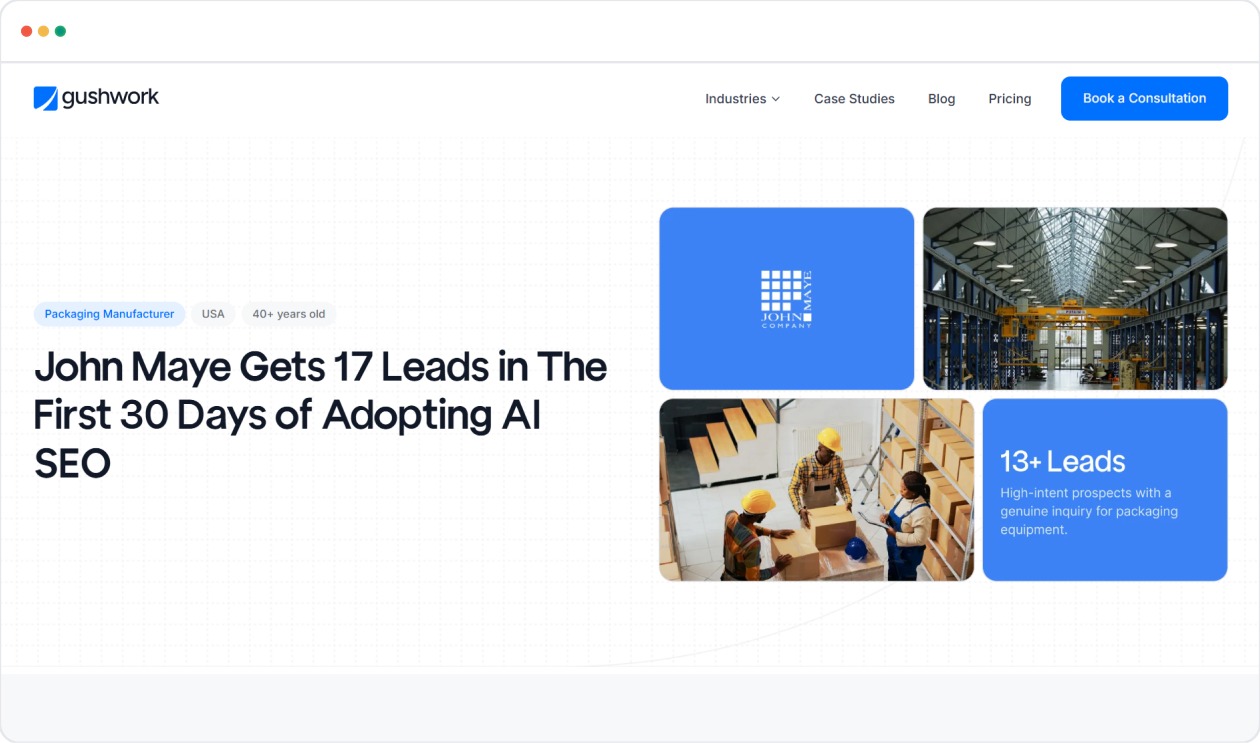 John Maye secured 17 qualified leads in just 30 days by implementing AI-powered SEO strategies, improving website speed, and targeting high-intent keywords.