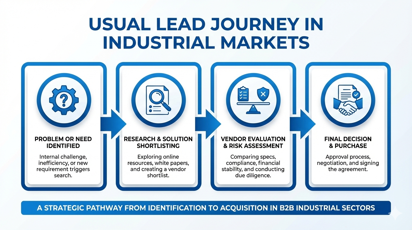 journey of lead generation for manufacturers