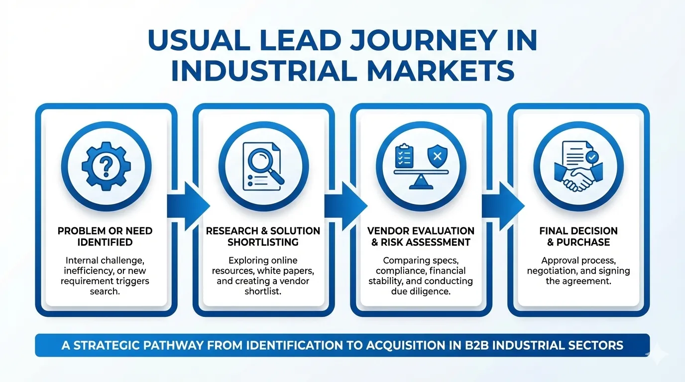 journey of lead generation for manufacturers