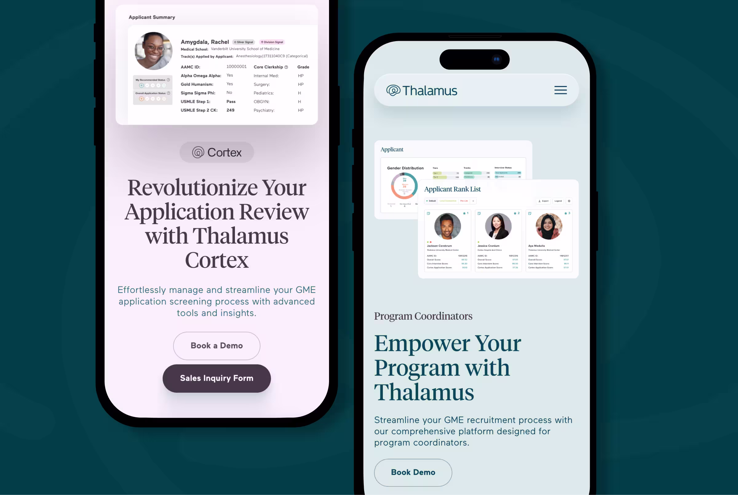 Each product — Core, Cortex, Cerebellum, and Thalamus Video — received its own tailored experience while remaining part of a consistent platform. Subtle motion and interaction added momentum without sacrificing performance or usability.