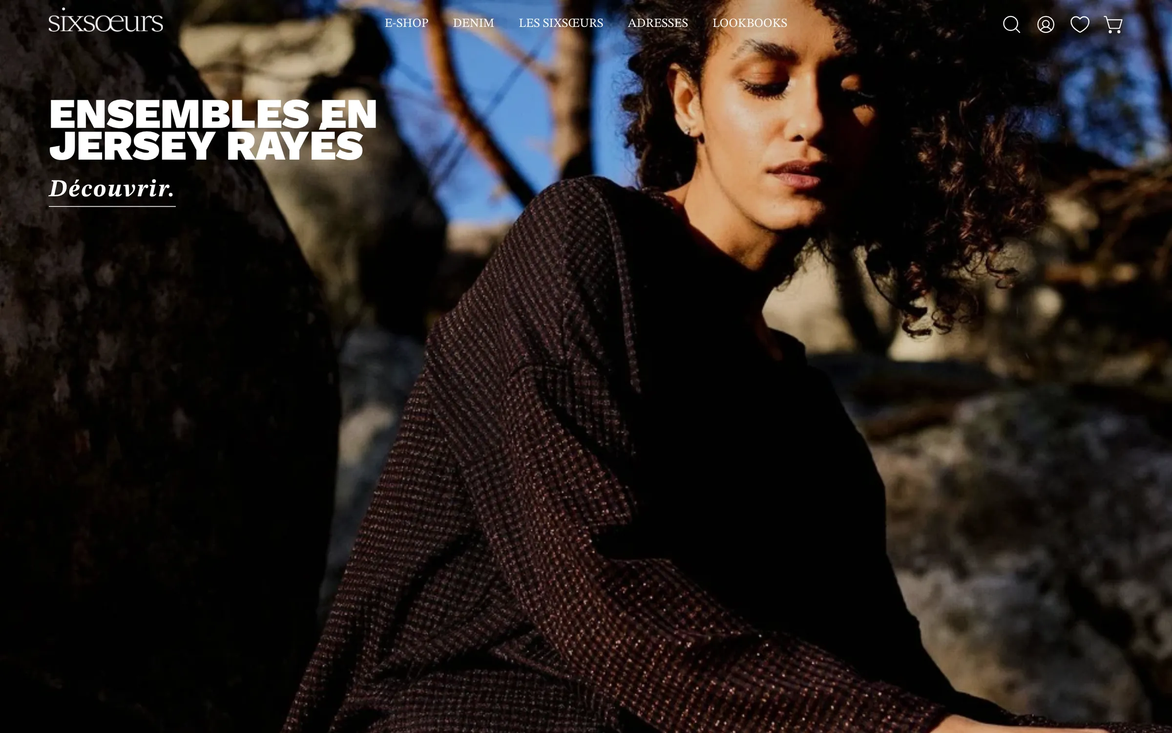 SIXSOEURS store homepage, desktop view