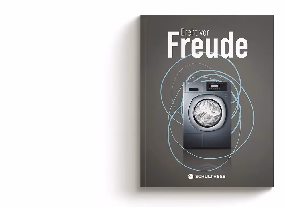 Schulthess Katalog Frontseite Waschmaschine – Werbeagentur Zürich
