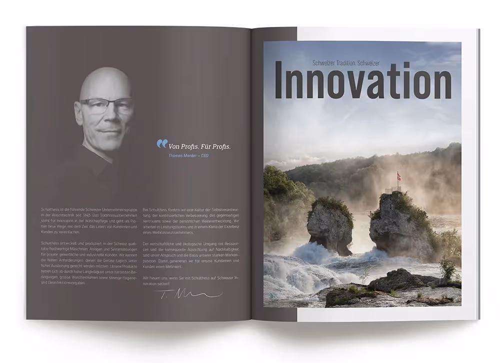 Schulthess Katalog mit Thomas Marder – Werbeagentur Zürich