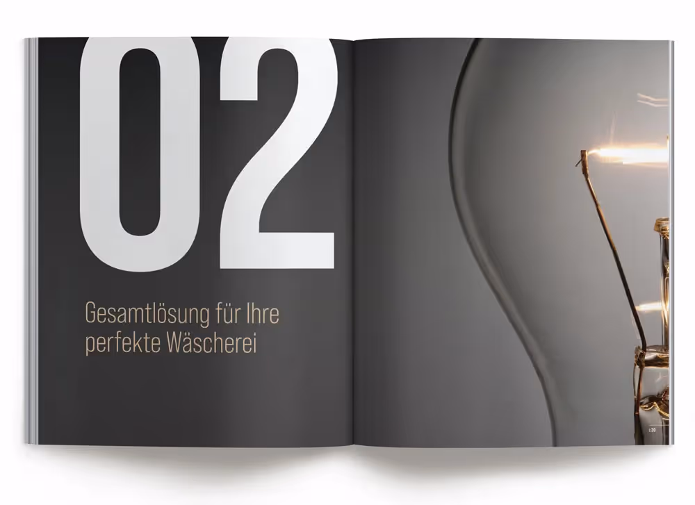 Schulthess Katalog mit Glühbirne dunkel – Werbeagentur Zürich