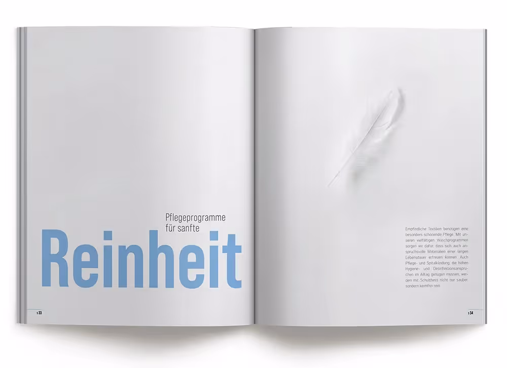 Schulthess Katalog in weiss Reinheit – Werbeagentur Zürich