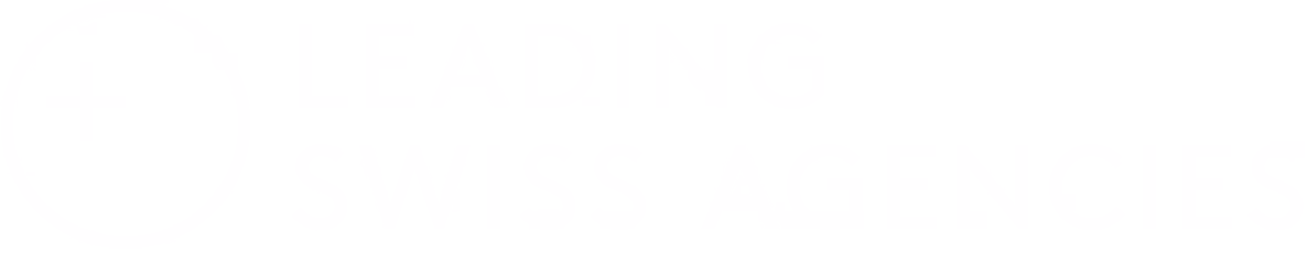 Leading Swiss Agencies Logo in weiss – Werbeagentur Zürich Rosarot