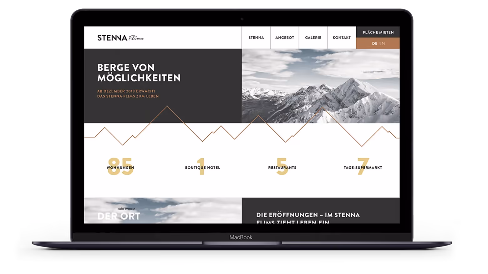 Stenna flims Website Mockup – Webagentur Zürich