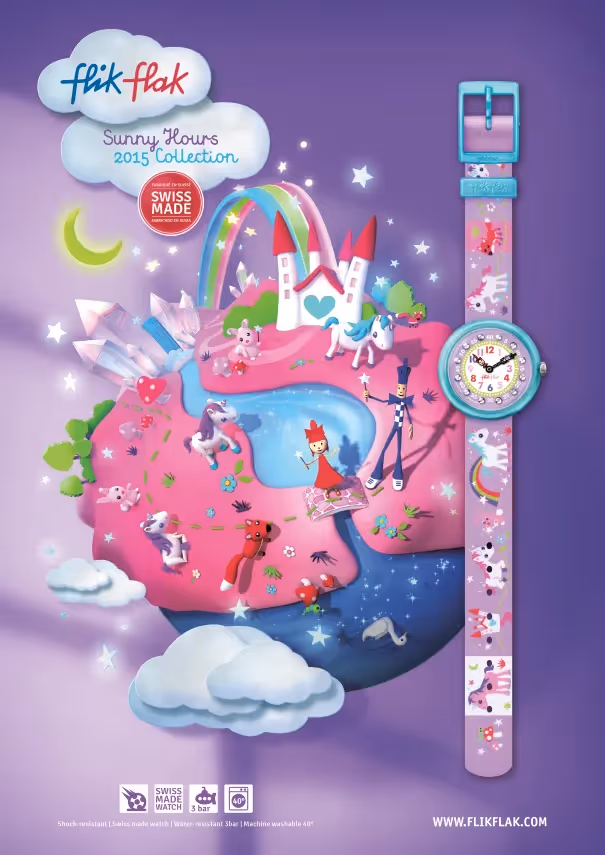 FlikFlak Swatch Kinderuhr in rosarot blau – Online Marketing Agentur