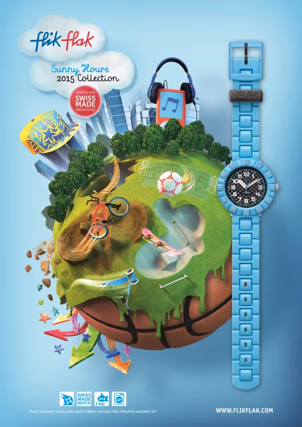 FlikFlak Swatch Kinderuhr in blau – Online Marketing Agentur