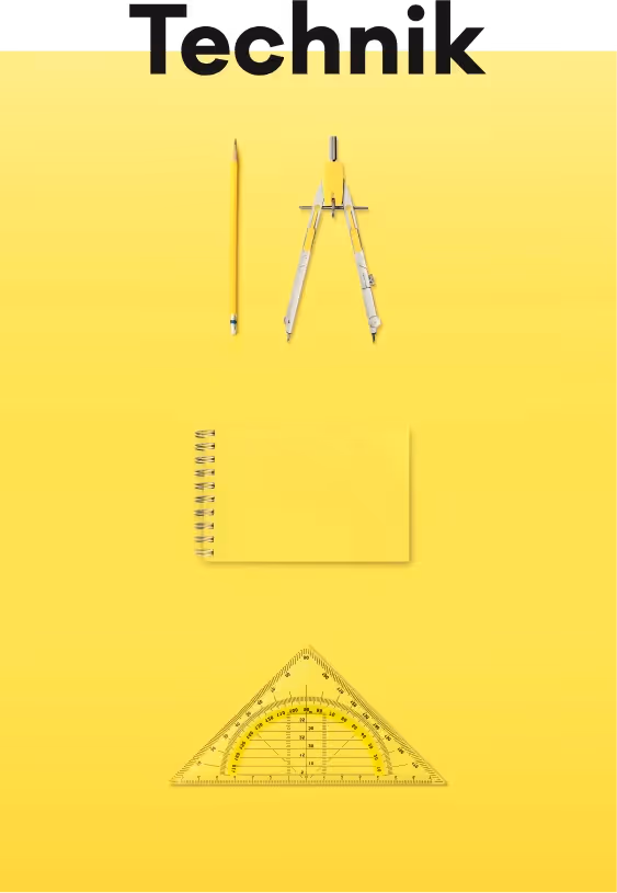 Yellowshark auf gelben Hintergrund, Block, Zirkel und Dreieck – Webagentur Zürich