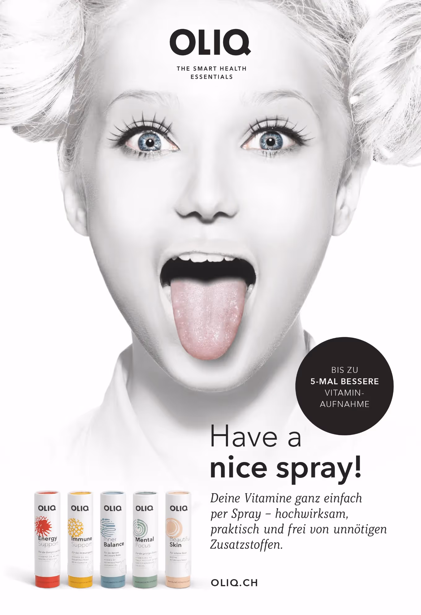 OLIQ Vitamin Spray Plakat – Online Marketing Agentur