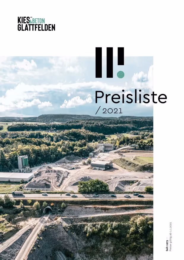 Kieswerk Preisliste – Agentur Zürich