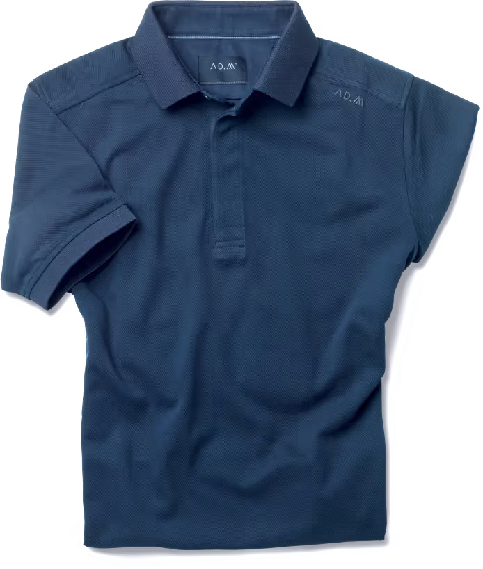 AD.M blaues Poloshirt – Online Marketing Agentur