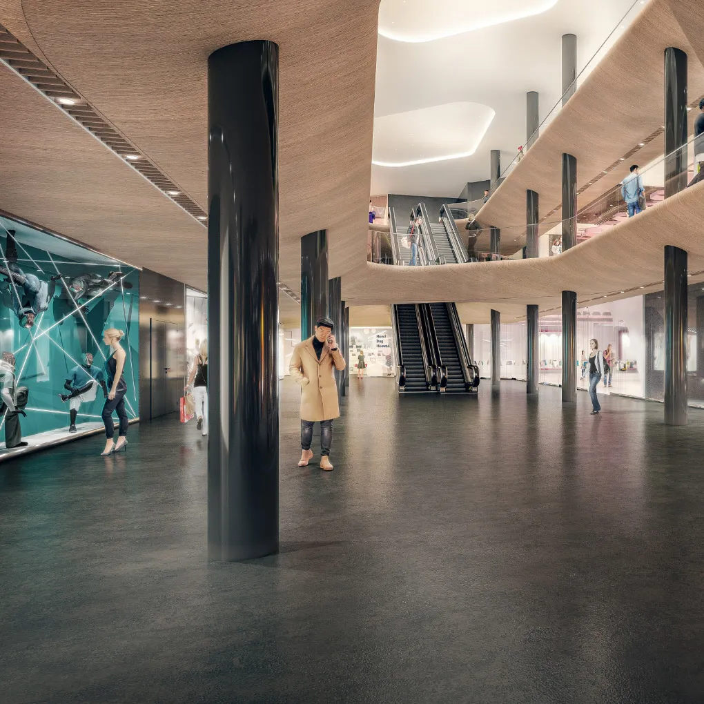CCG Circe Eingang mit Rolltreppe – Werbeagentur Zürich