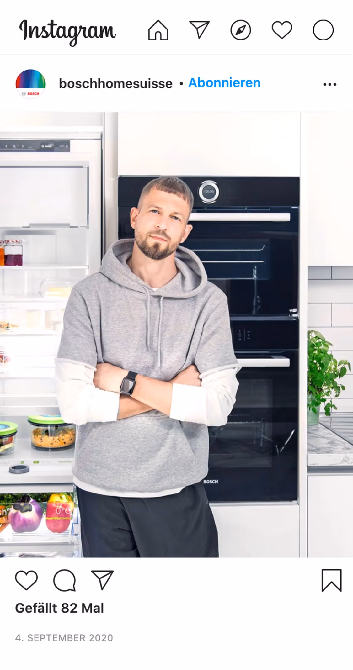 Bosch Social Media Post mit Stress in der Küche – Social Media Agentur