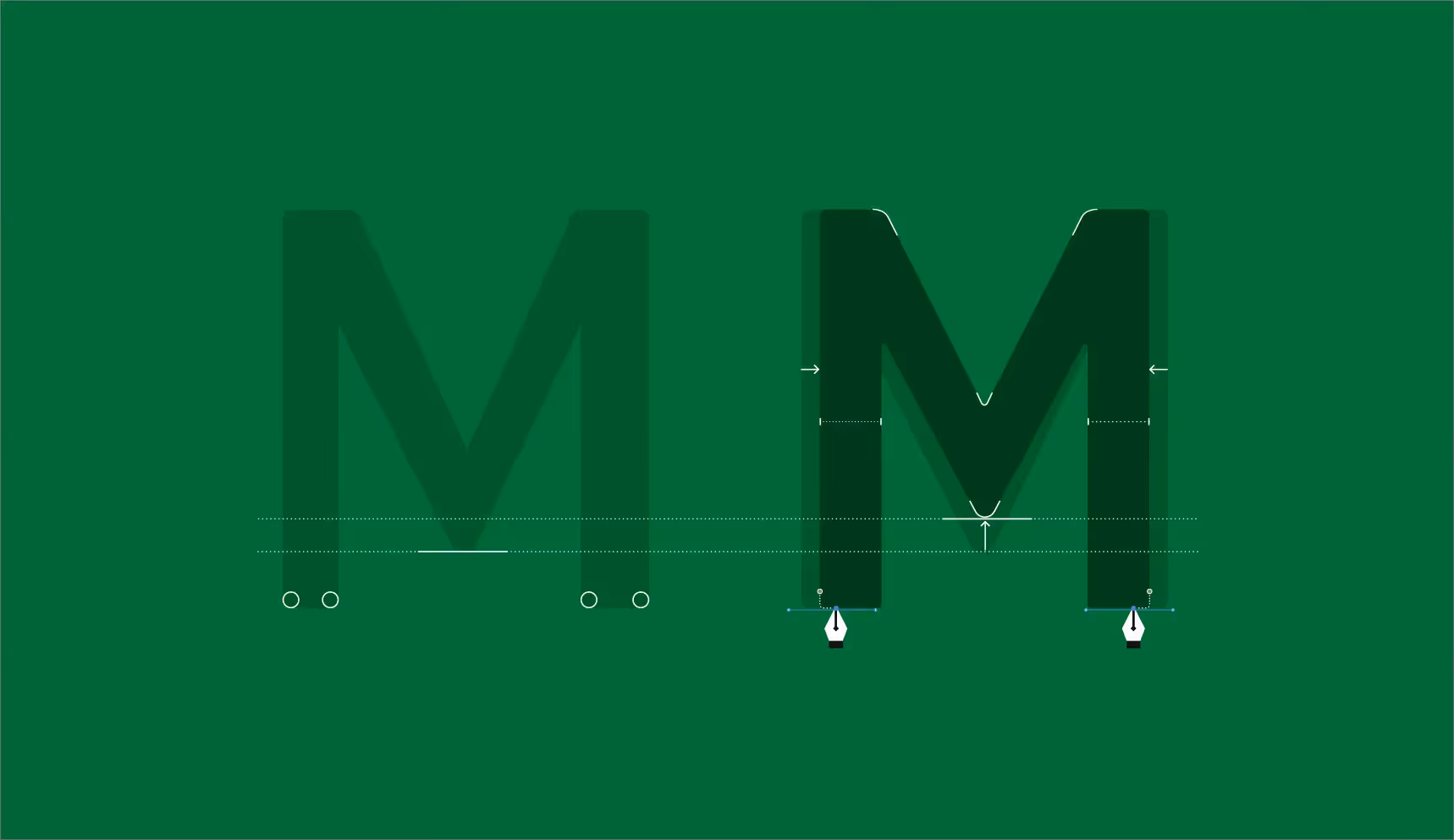 Marche Buchstabe M mit grpnem Hintergrund – Branding Agentur