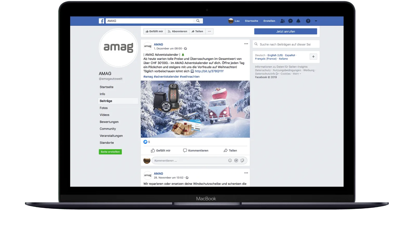 AMAG Kampagne Adventskalender – Digital Marketing Agentur