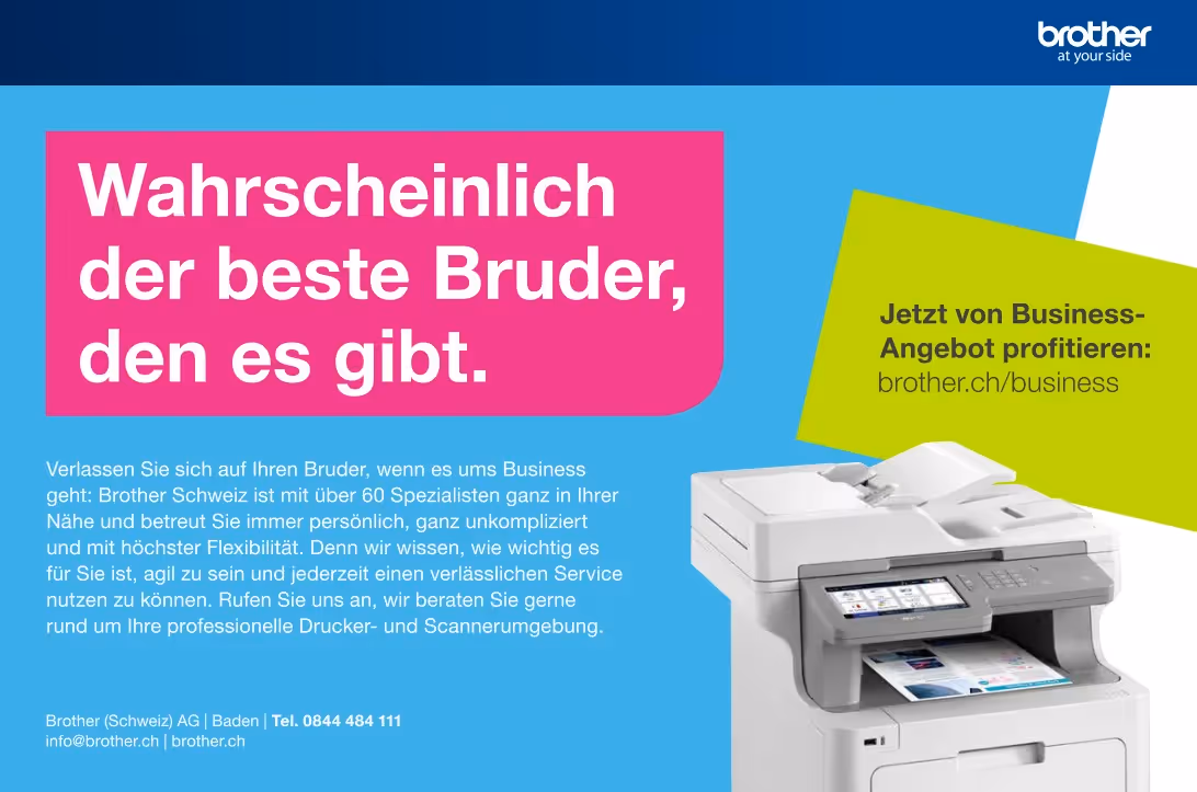Brother Anzeige mit einem Drucker – Werbeagentur Zürich