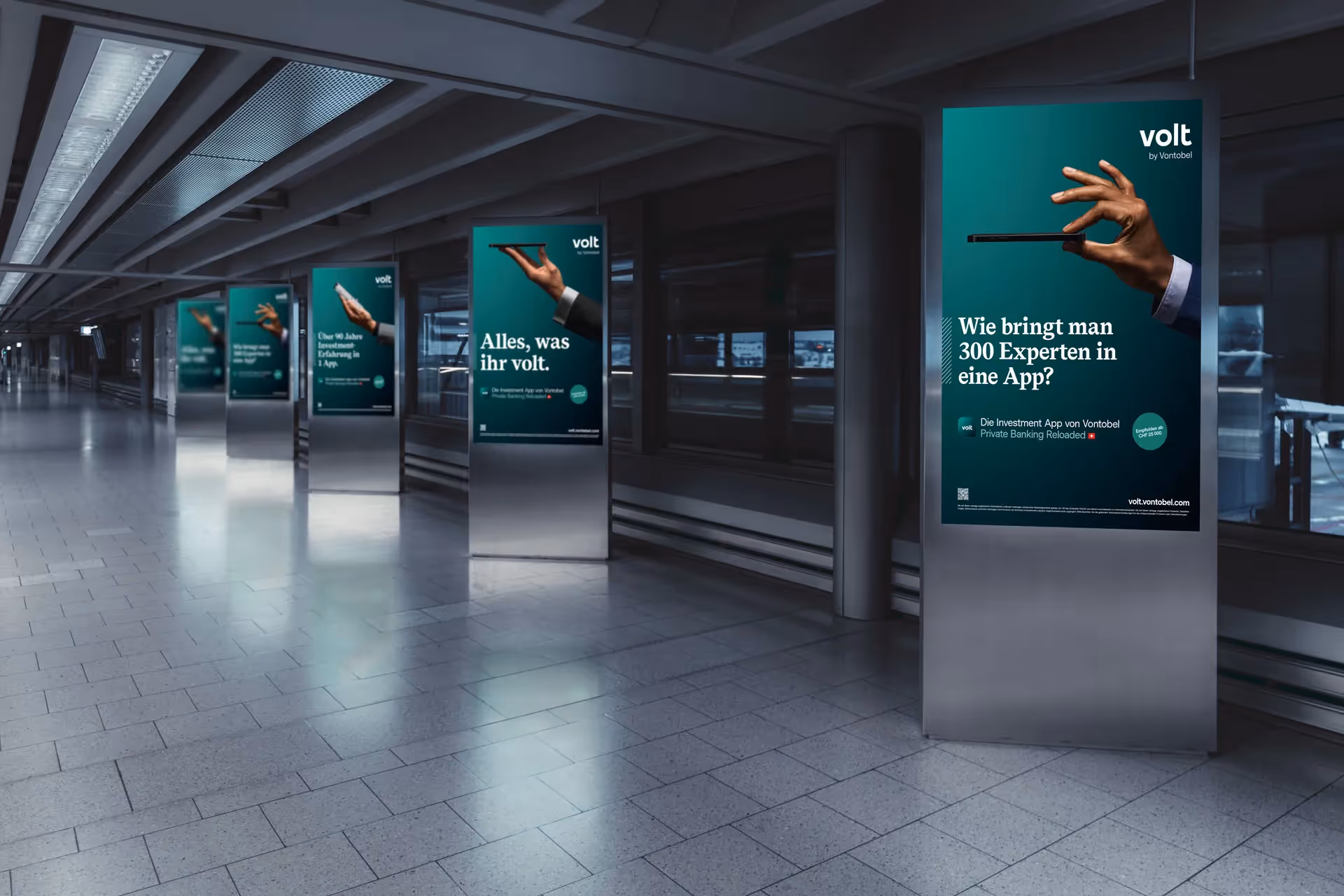VOLT DOOH Kampagne am Bahnhof – Werbeagentur Zürich