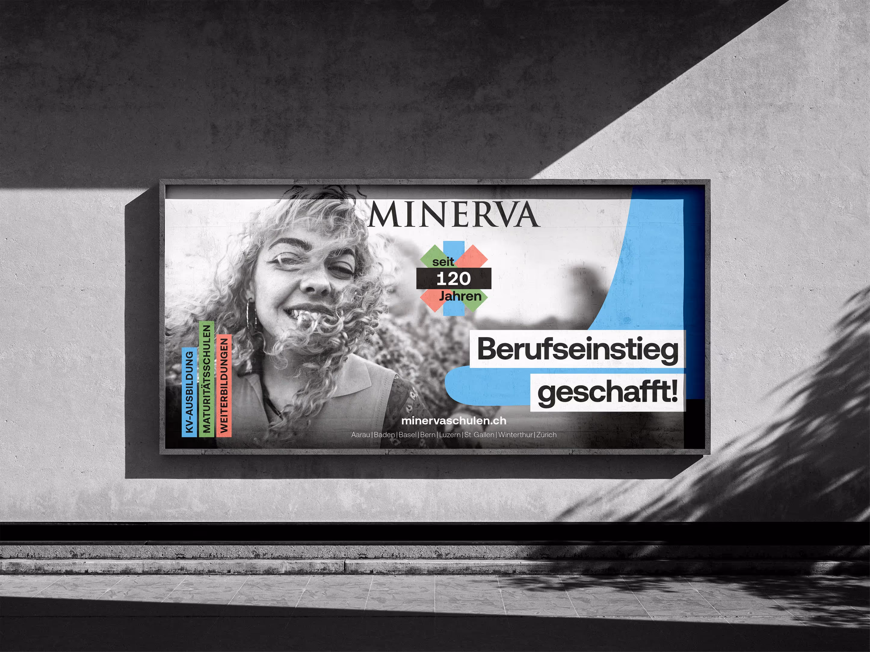 Minerva OOH Kampagne Mockup – Werbeagentur Zürich