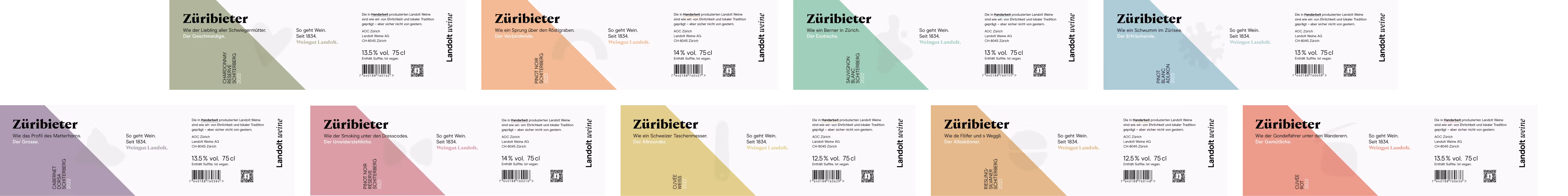 Landolt Weine Packaging design Varianten – Branding Agentur