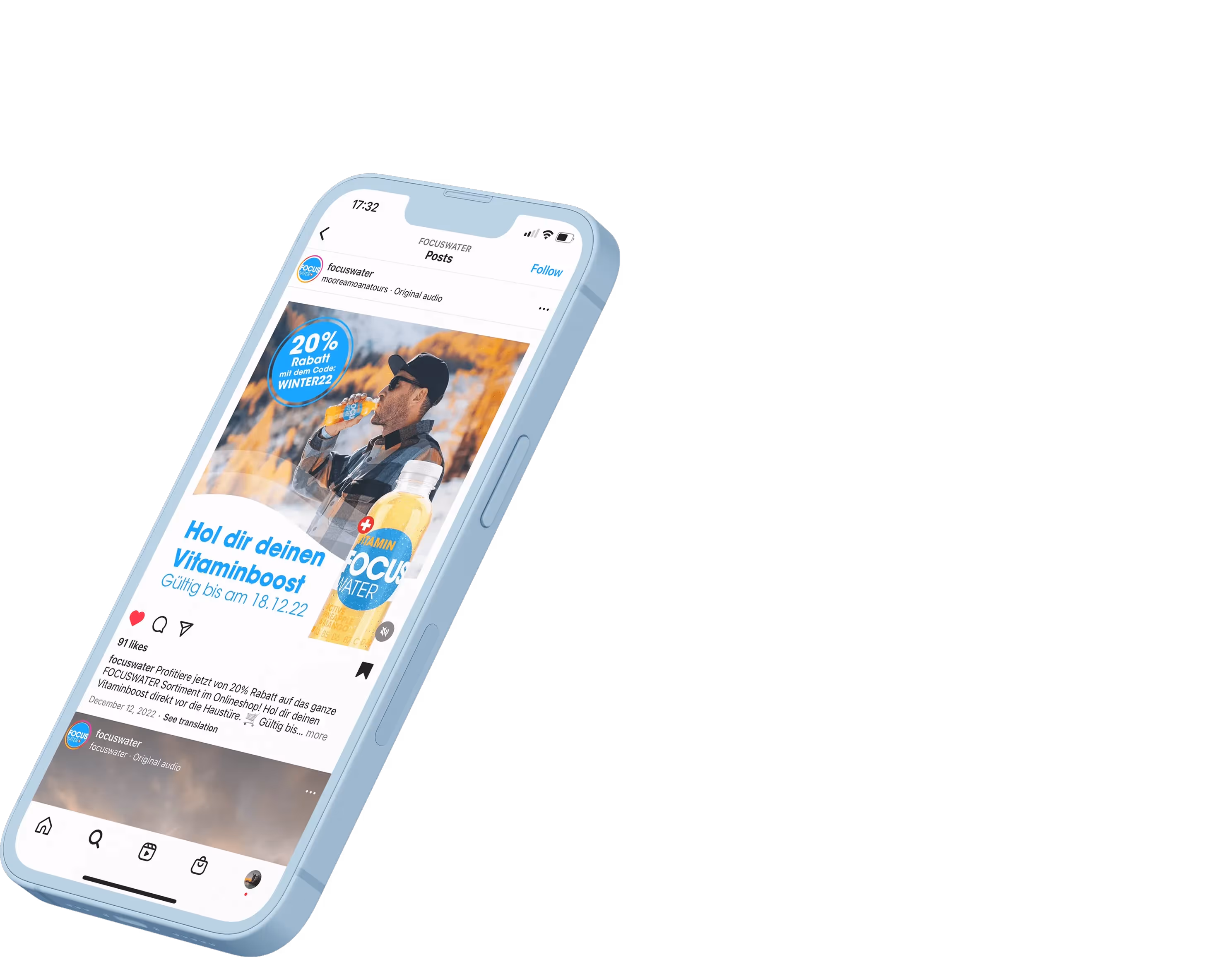 Social Media Focuswaser Mockup – Social Media Agentur